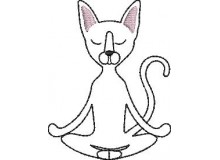Stickdatei - Yoga Katze Appli
